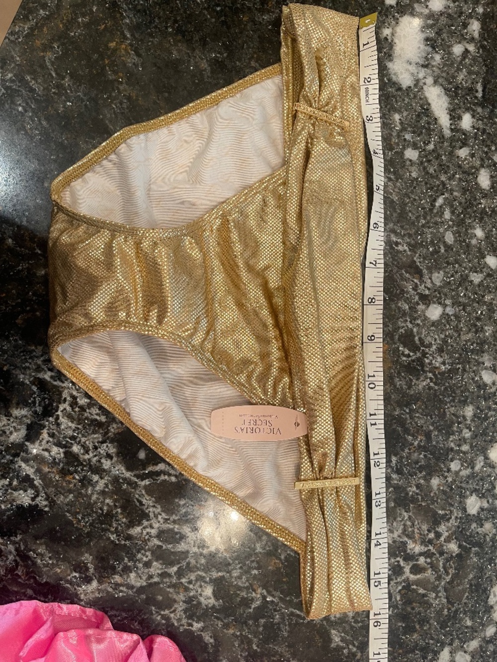 NWT Victoria Secrets bikini push-up bandeau gorgeous gold 36D/M - Picture 15 of 16